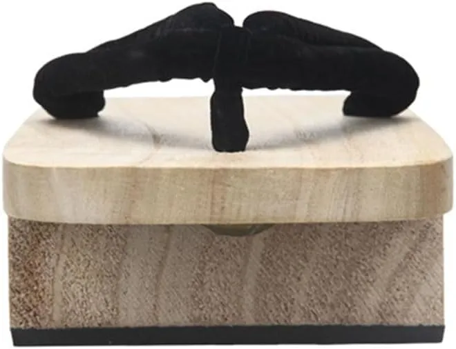 Flip Flops Two Toothed Clogs Slippers,Men's Women's Japanese Traditional Clogs Geta Sandals,White Wooden Style Japanese Slippers Summer Shoes(Size:25 cm,Color:White)