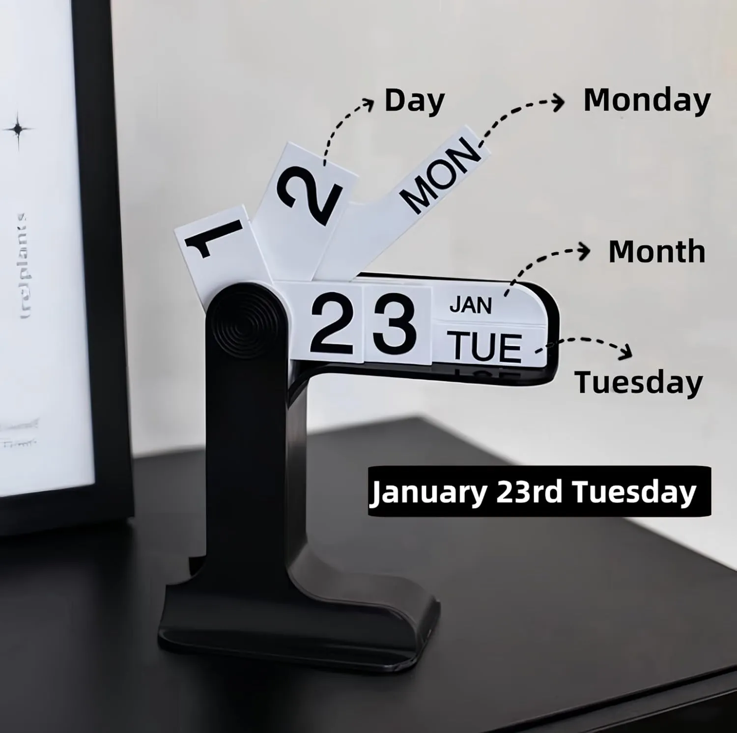 Flip Perpetual Calendar, Desk Calendar 2025-2026 for Daily Office Home Decor Desktop Ornament Desk Accessories Home Office Decor Monthly Weekly Daily Desktop Perpetual Calendar (Green)