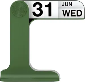Flip Perpetual Calendar, Desk Calendar 2025-2026 for Daily Office Home Decor Desktop Ornament Desk Accessories Home Office Decor Monthly Weekly Daily Desktop Perpetual Calendar (Green)