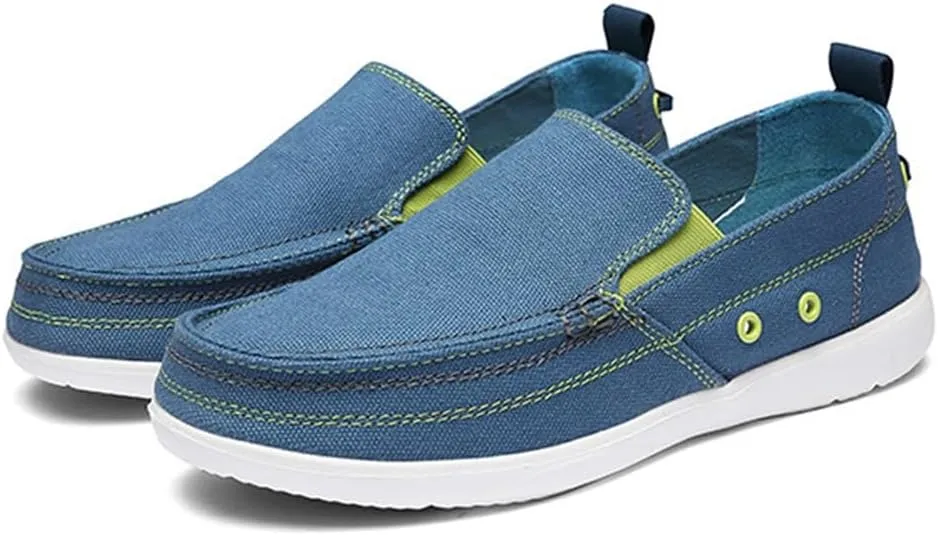 FMURY Canvas Shoes Men Ultralight Breathable Casual Men Shoes Spring Comfortable Loafers Lazy Driving Flats
