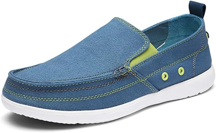 FMURY Canvas Shoes Men Ultralight Breathable Casual Men Shoes Spring Comfortable Loafers Lazy Driving Flats