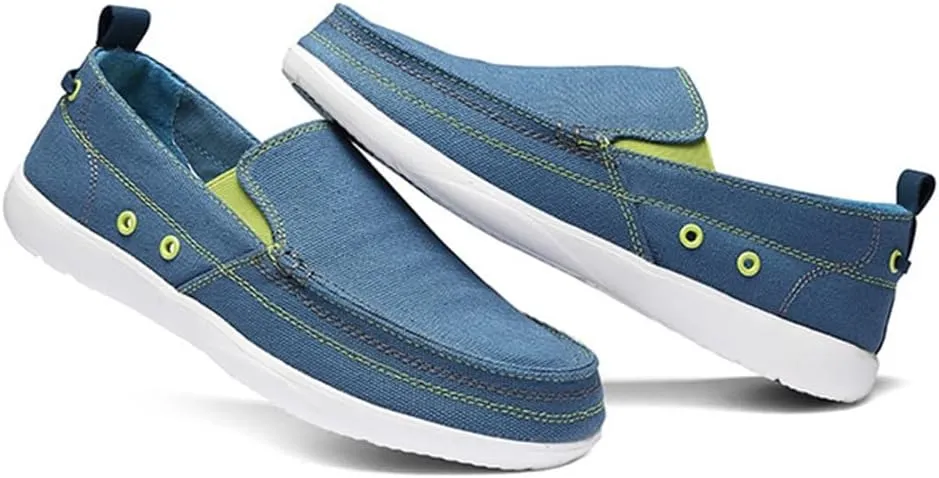 FMURY Canvas Shoes Men Ultralight Breathable Casual Men Shoes Spring Comfortable Loafers Lazy Driving Flats