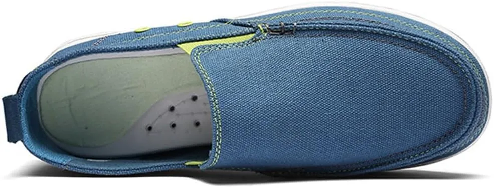 FMURY Canvas Shoes Men Ultralight Breathable Casual Men Shoes Spring Comfortable Loafers Lazy Driving Flats