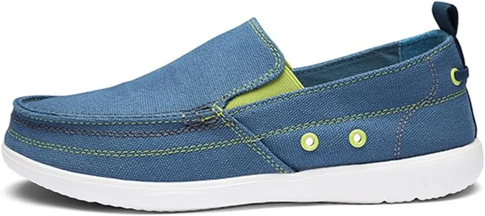 FMURY Canvas Shoes Men Ultralight Breathable Casual Men Shoes Spring Comfortable Loafers Lazy Driving Flats