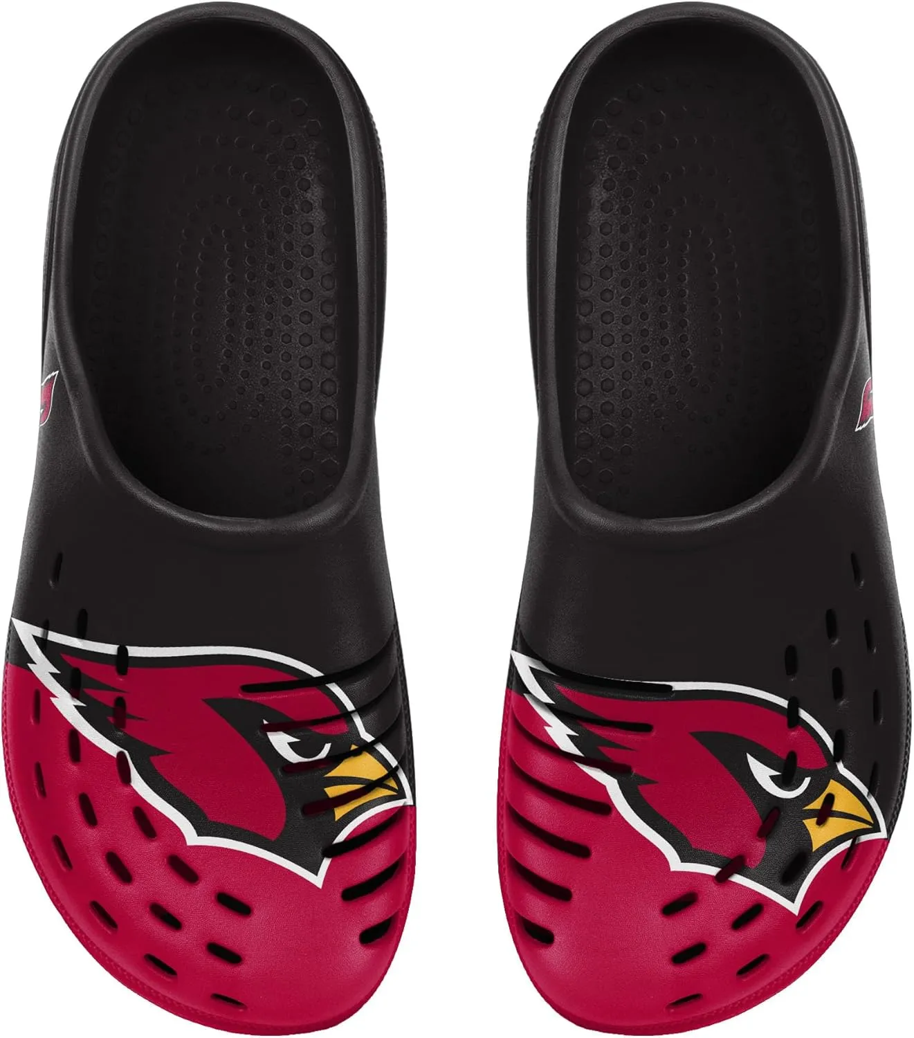 FOCO NFL Mens Big Splash Team Logo Solid Clogs Comfortable Water Slip on Shoes