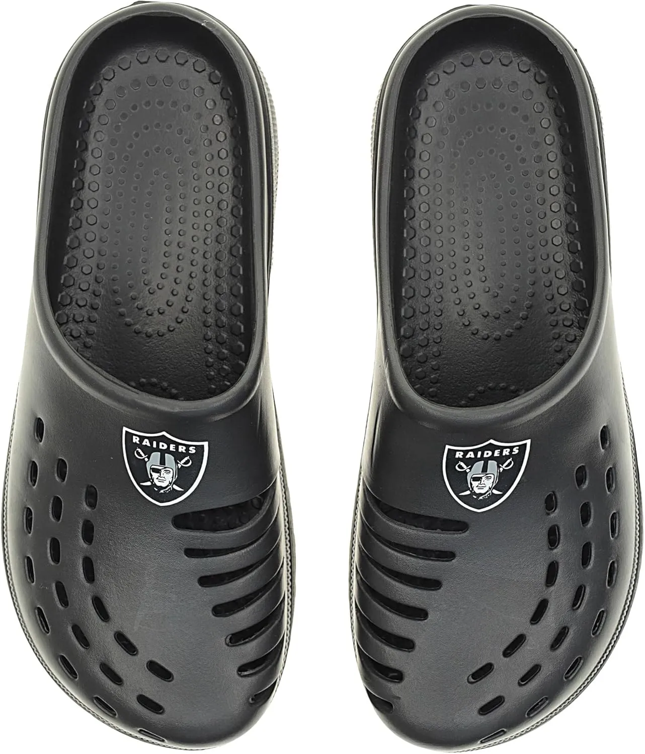 FOCO NFL Mens Big Splash Team Logo Solid Clogs Comfortable Water Slip on Shoes