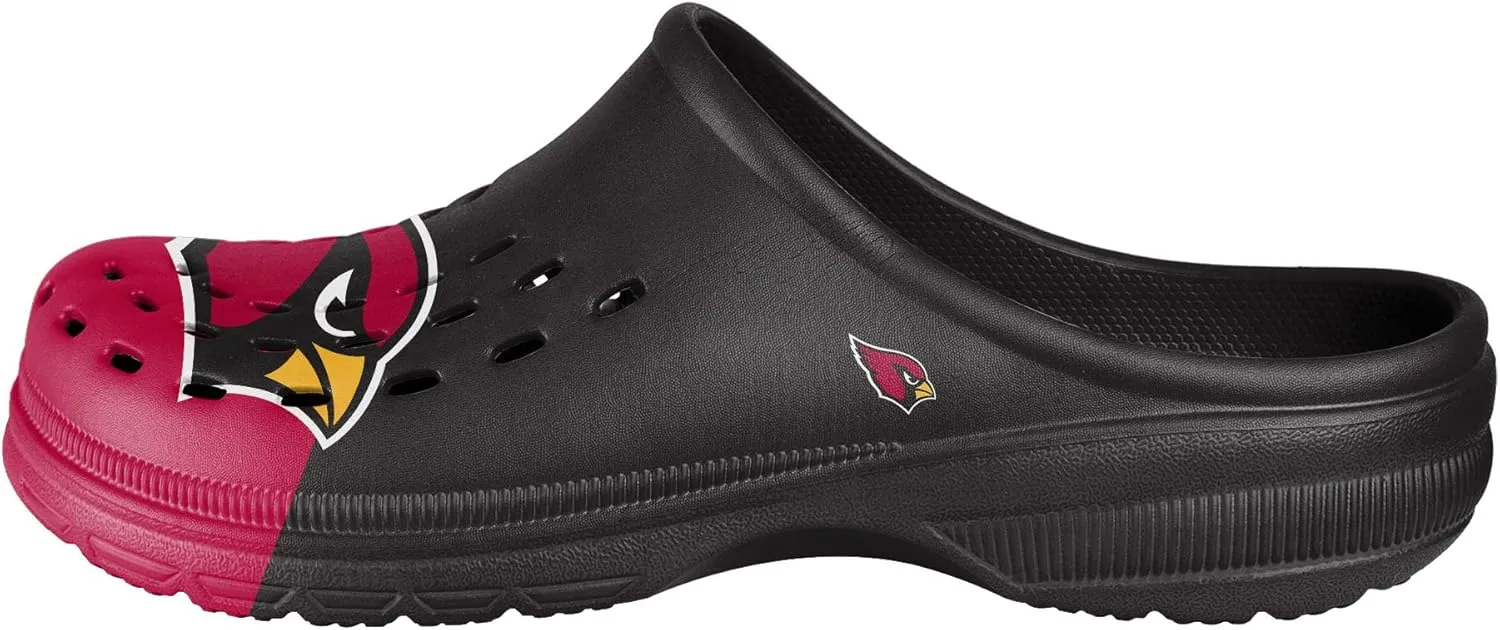 FOCO NFL Mens Big Splash Team Logo Solid Clogs Comfortable Water Slip on Shoes