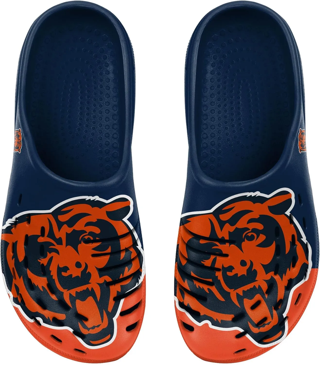 FOCO NFL Mens Big Splash Team Logo Solid Clogs Comfortable Water Slip on Shoes