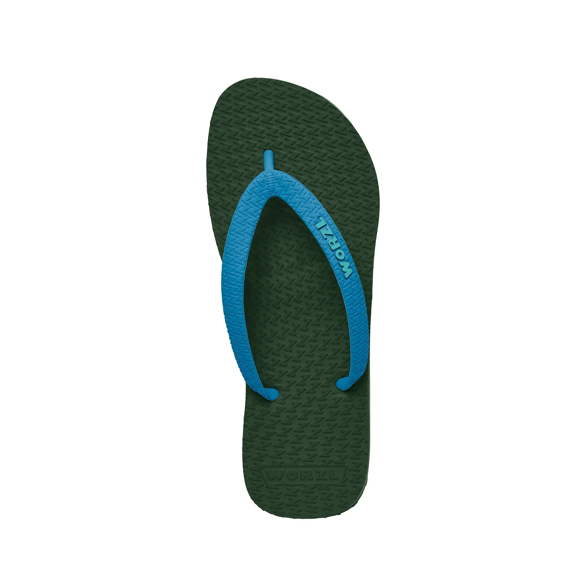 FOREST GREEN - Men's non plastic, biodegradable, rubber flip flops made in the UK.