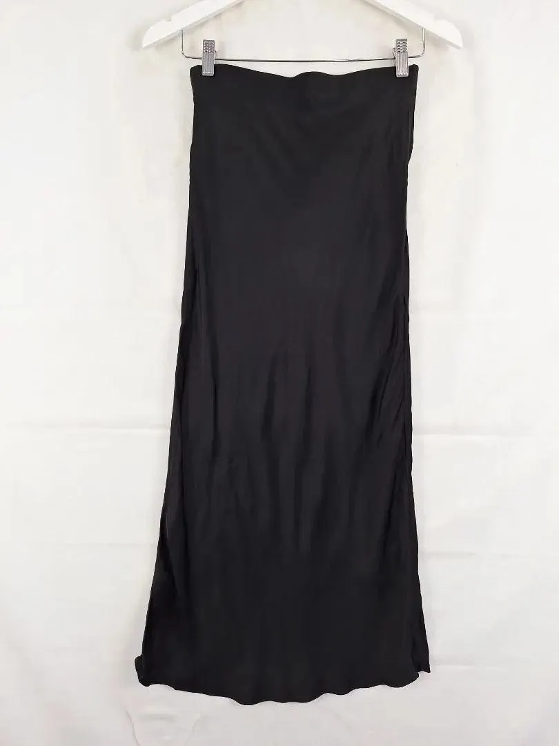Forever New Sleek Satin Slip Midi Skirt Size 10