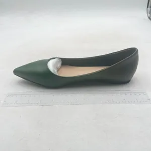 FOWT Green Comfortable Slip On Pointed Toe Flat Pumps Flats Daily Office Shoes