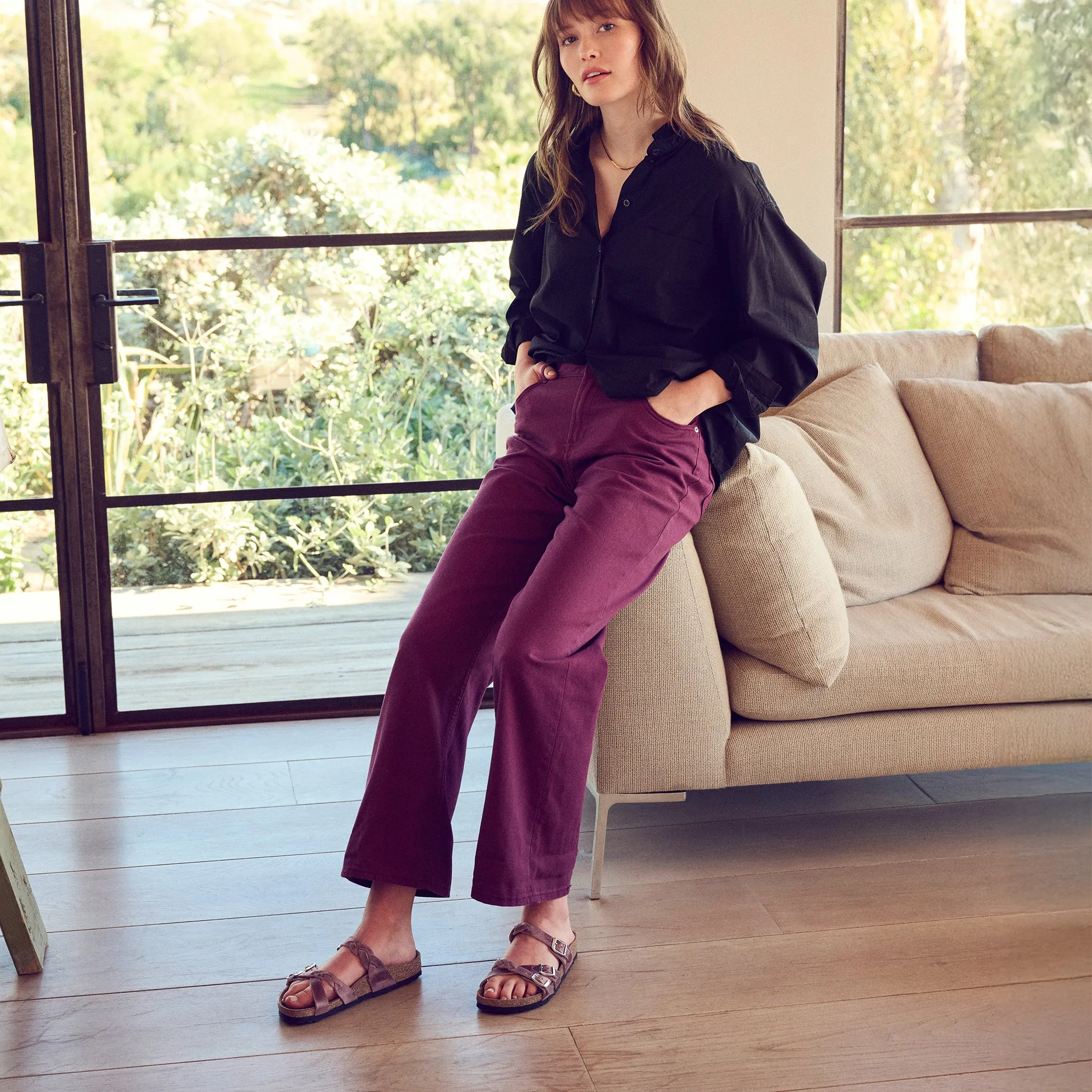 FRANCA BRAID - LAVENDER - OIL LEATHER