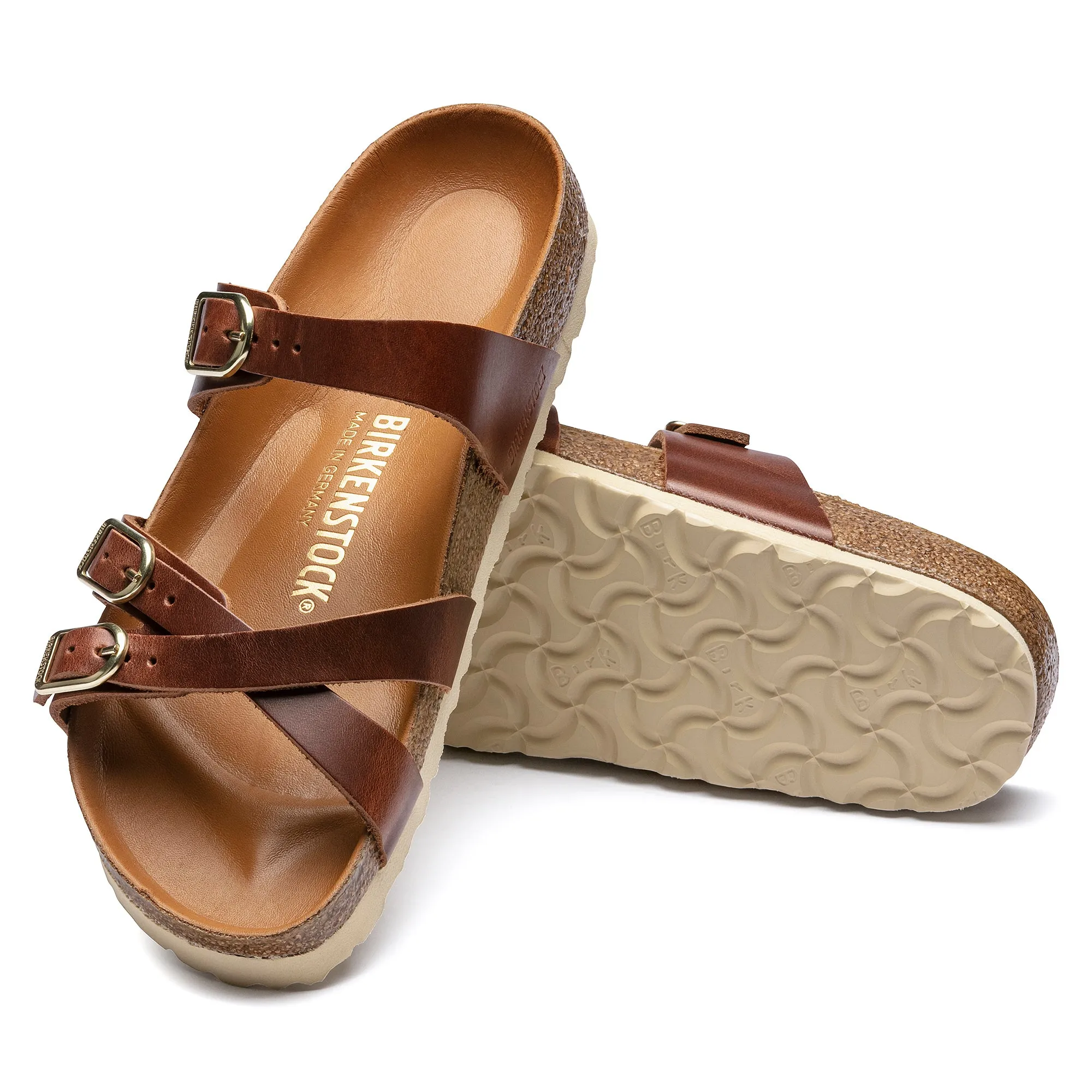 FRANCA HEX - COGNAC - OIL LEATHER