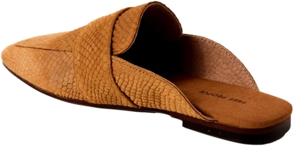 Free People Women's at Ease Embossed Loafers, Tan Suede