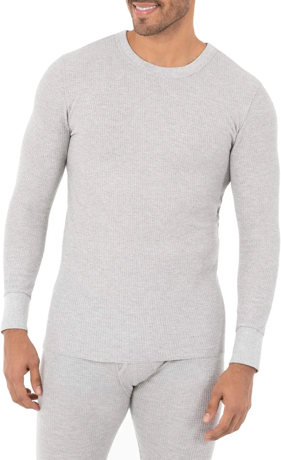 Fruit of the Loom Men's Classic Midweight Waffle Thermal Underwear Crew Top