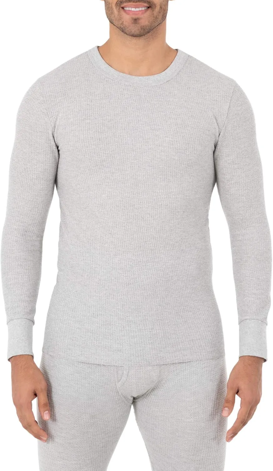 Fruit of the Loom Men's Classic Midweight Waffle Thermal Underwear Crew Top