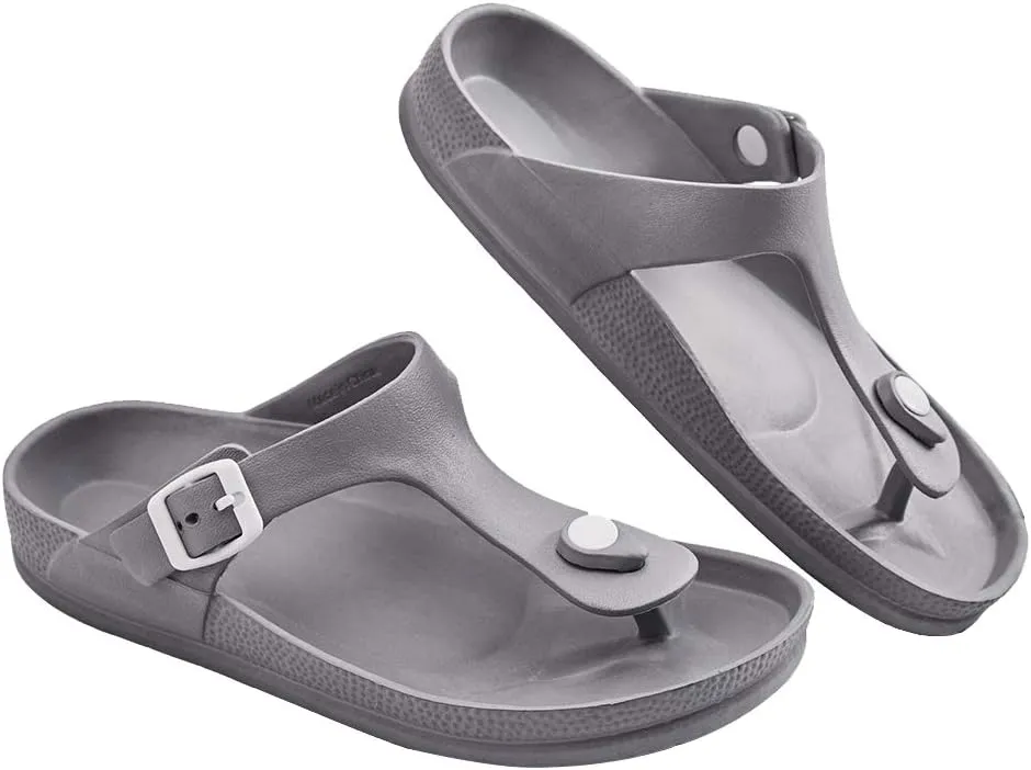 FUNKYMONKEY EVA Flip Flops Waterproof Adjustable Thong Sandals for Mens and Womens