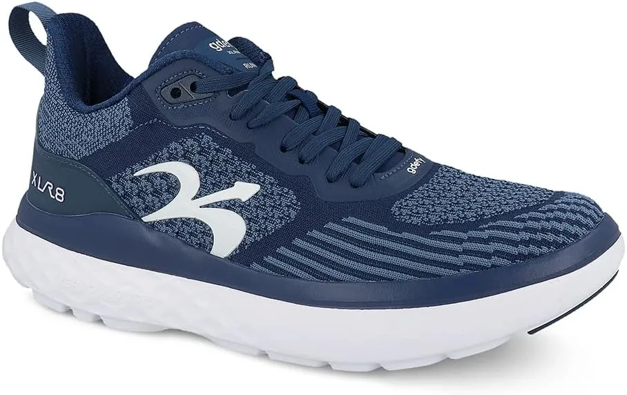 G-DEFY XLR8 Men’s Supportive Running Shoe | VersoShock Technology for Pain Associated with Prolonged Standing or Walking | Arch Support | Diabetic Shoes | Wide Shoes | Free Custom Orthotic