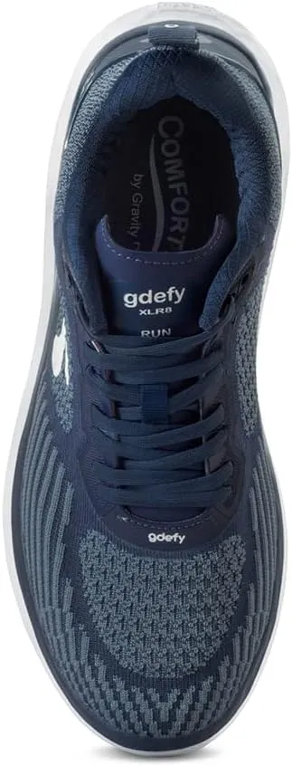 G-DEFY XLR8 Men’s Supportive Running Shoe | VersoShock Technology for Pain Associated with Prolonged Standing or Walking | Arch Support | Diabetic Shoes | Wide Shoes | Free Custom Orthotic