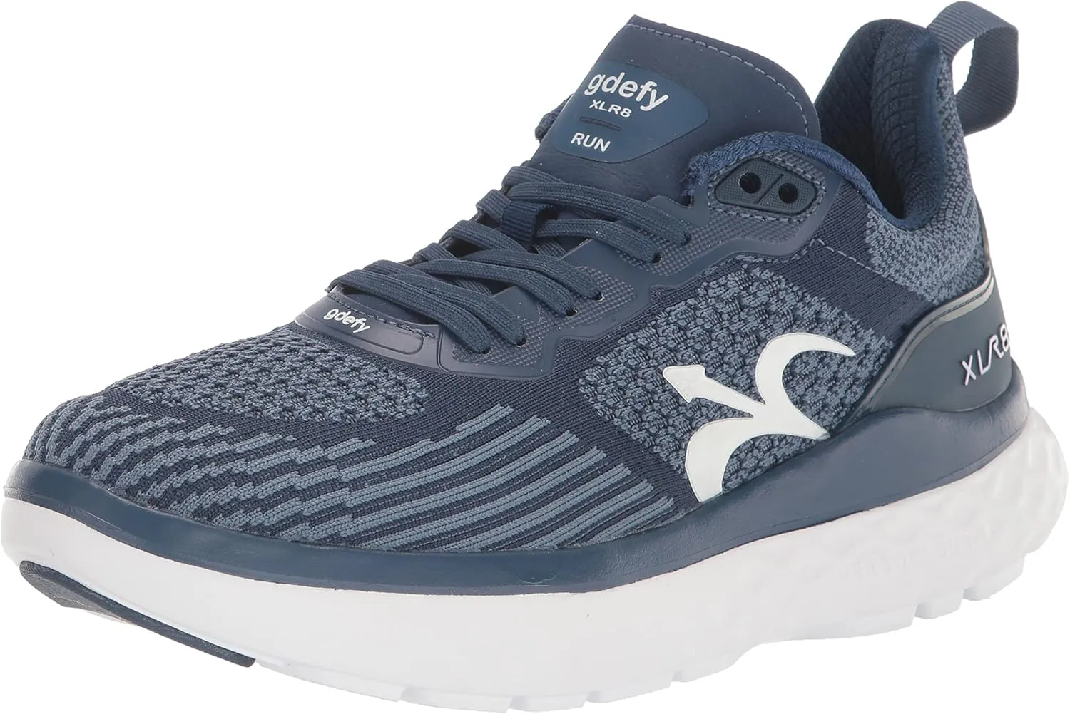 G-DEFY XLR8 Men’s Supportive Running Shoe | VersoShock Technology for Pain Associated with Prolonged Standing or Walking | Arch Support | Diabetic Shoes | Wide Shoes | Free Custom Orthotic