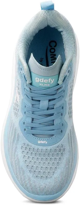 G-DEFY XLR8 Women’s Supportive Running Shoe | VersoShock Technology for Pain Associated with Prolonged Standing or Walking | Arch Support | Diabetic Shoes | Wide Shoes | Free Custom Orthotic