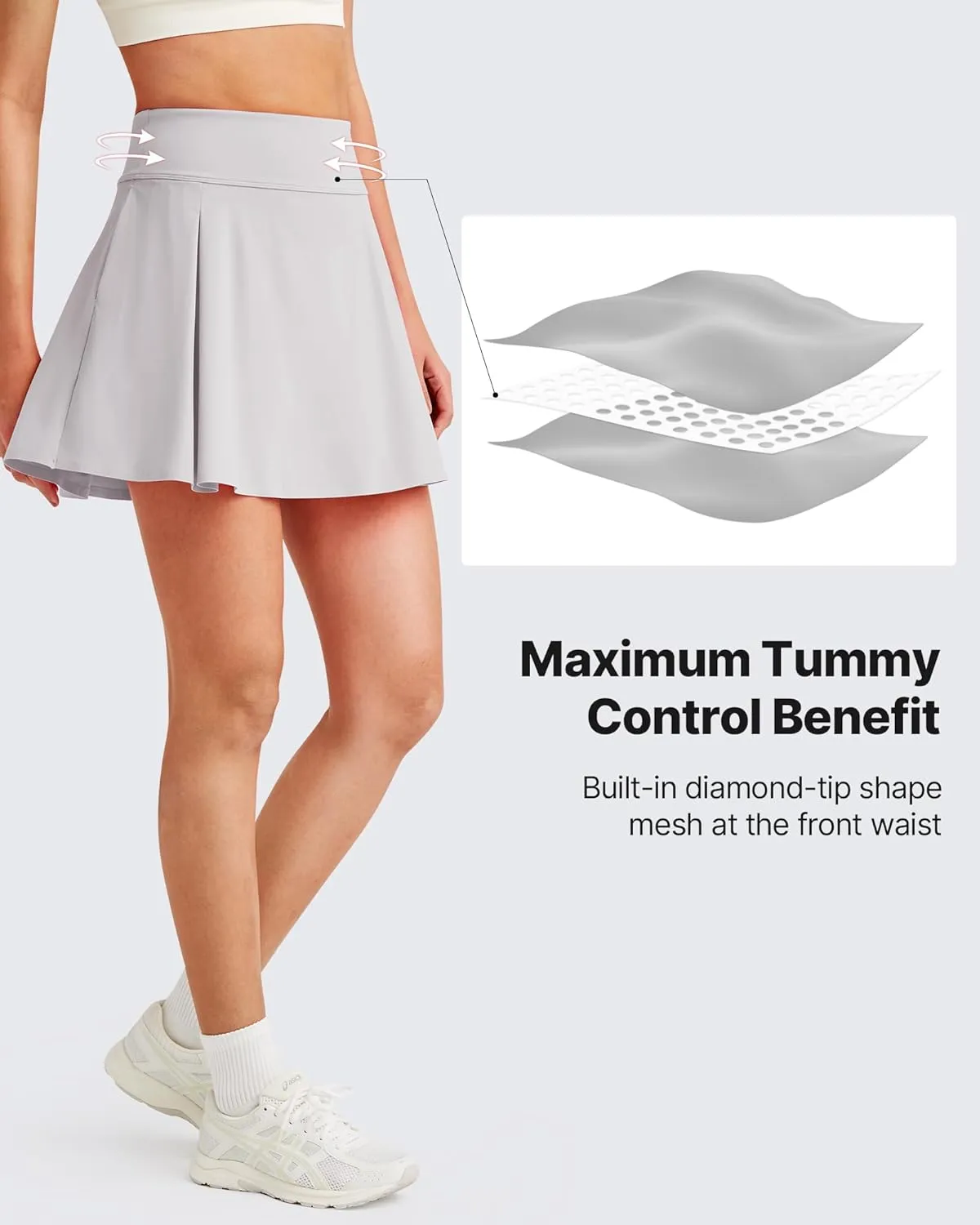G4Free Women Tennis Skirts Athletic High Waisted Golf Skorts with 4 Pockets Inner Shorts for Pickleball Workout