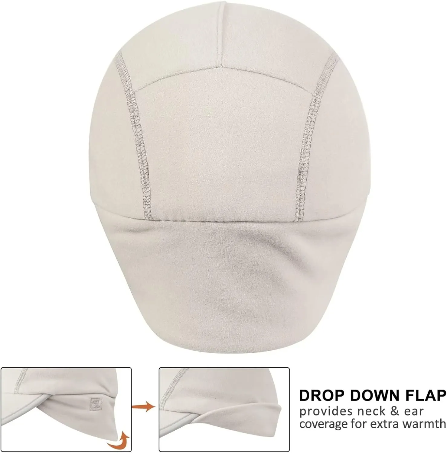 GADIEMKENSD Fleece Ball Cap with Drop Down Ear Warmer, Foldable Brim, Reflective Winter Run Hat Unisex