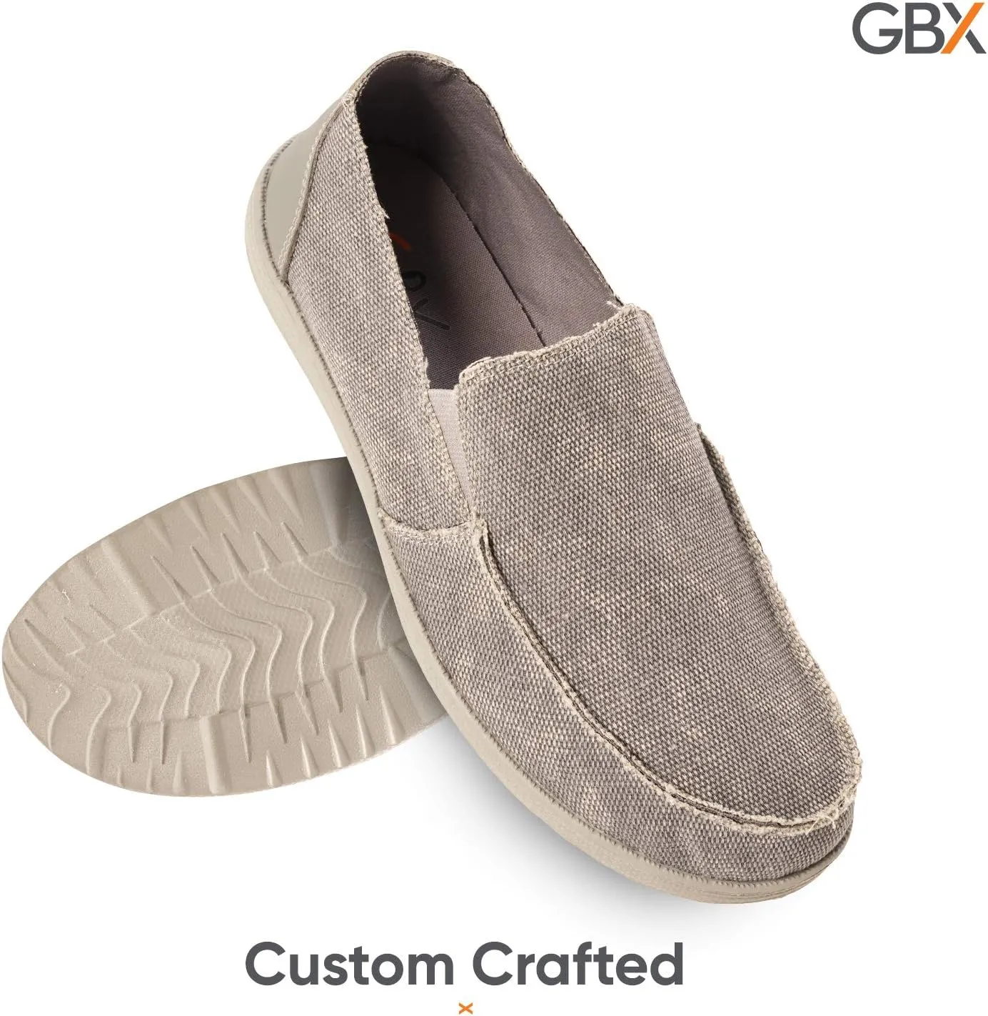 GBX Canvas Slip-On Shoes for Men (Brooklyn) Modern, Casual, Comfortable Lightweight Men's Loafers, Walking Shoes, Men's Fashion