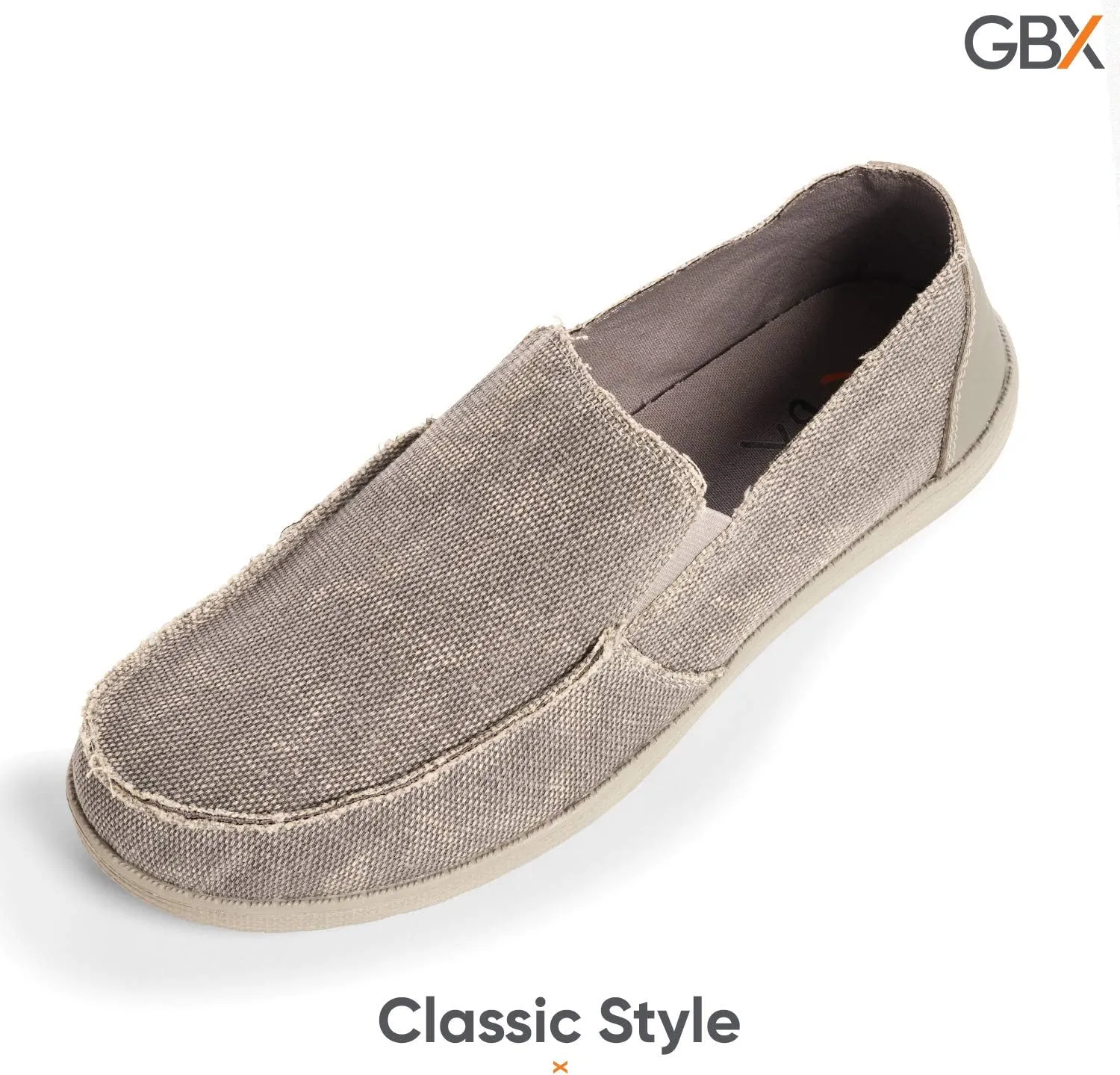 GBX Canvas Slip-On Shoes for Men (Brooklyn) Modern, Casual, Comfortable Lightweight Men's Loafers, Walking Shoes, Men's Fashion