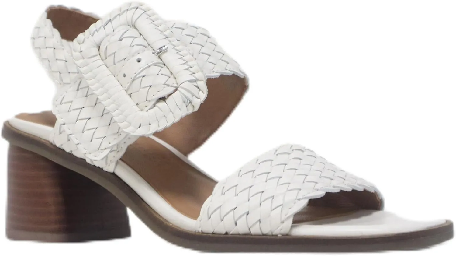 Gentle Souls by Kenneth Cole Women's Women's MADYLYN Heeled Sandal, White Leather, 8.5