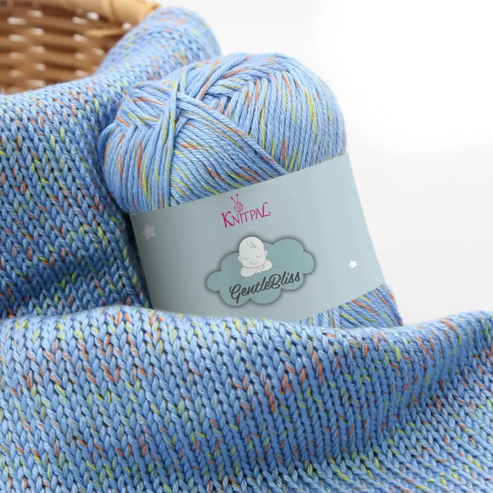 GentleBliss Soft Baby Yarn for Crocheting, 8 Skeins, 880Yds/400G, Free Patterns - Acrylic Baby Blanket Yarn for Knitting - Light Worsted 3 DK Weight - Blue Forest