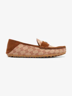 GG Canvas Loafers Beige / Brown Canvas EU 42 UK 8