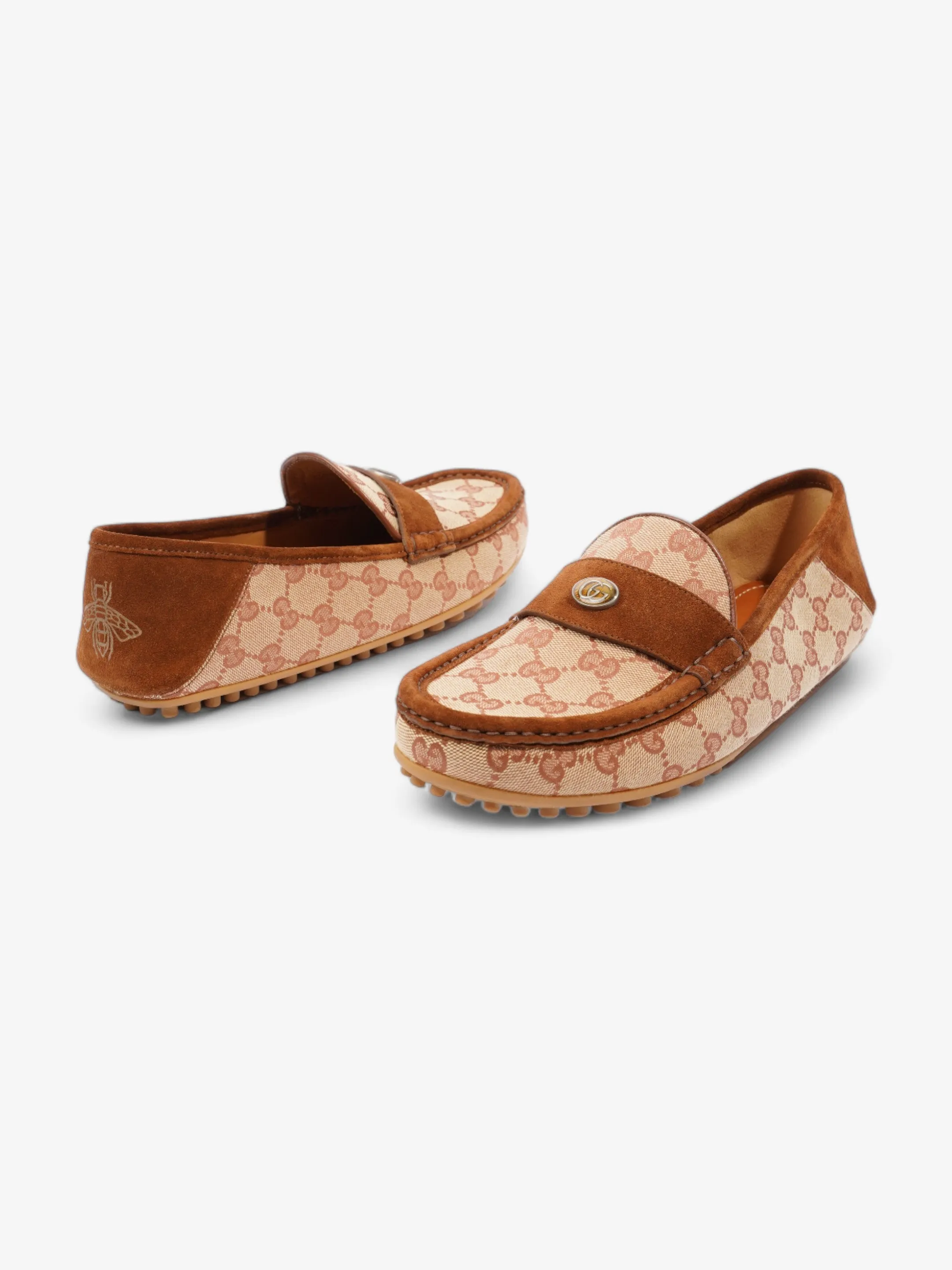 GG Canvas Loafers Beige / Brown Canvas EU 42 UK 8