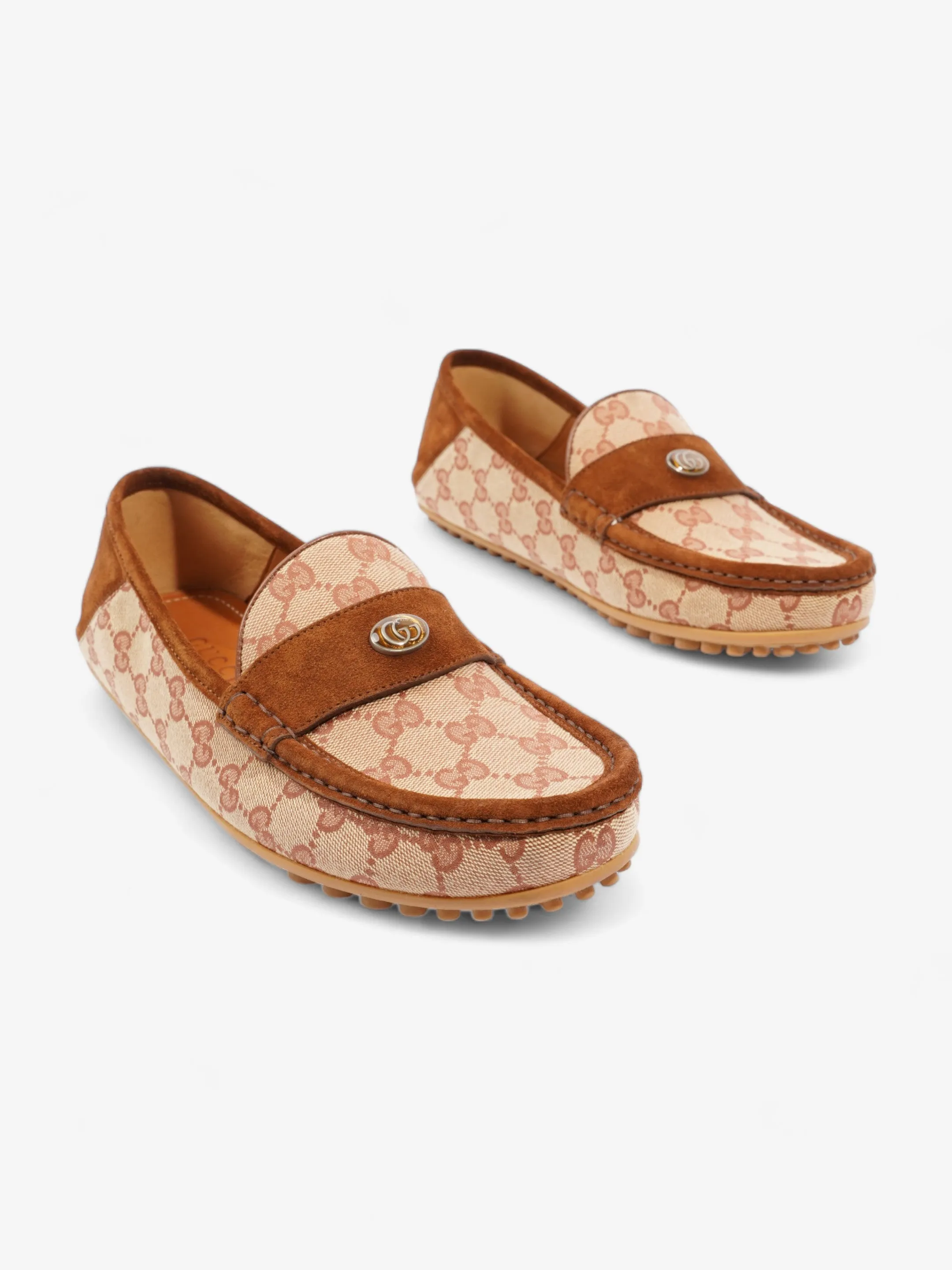 GG Canvas Loafers Beige / Brown Canvas EU 42 UK 8