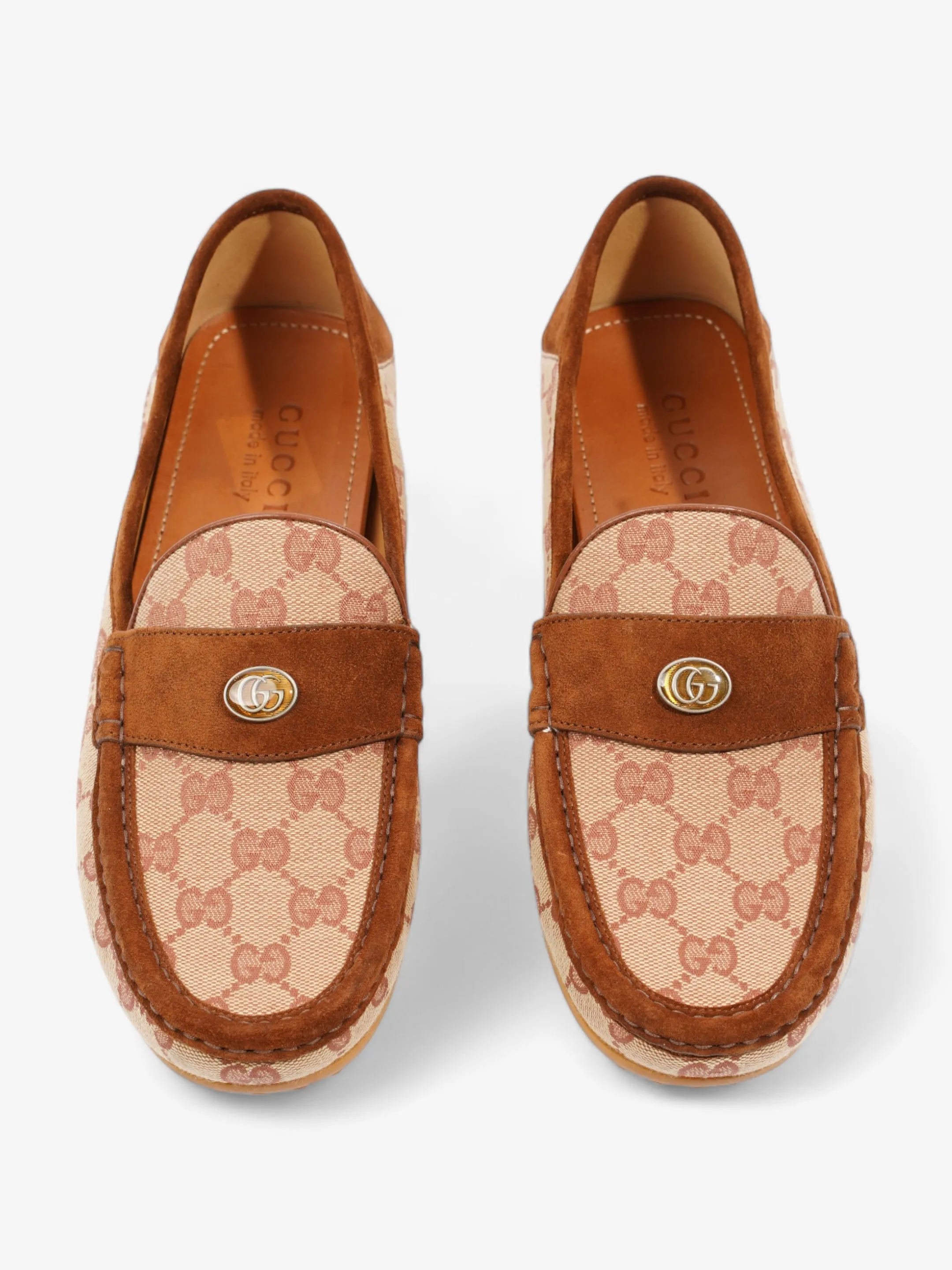GG Canvas Loafers Beige / Brown Canvas EU 42 UK 8