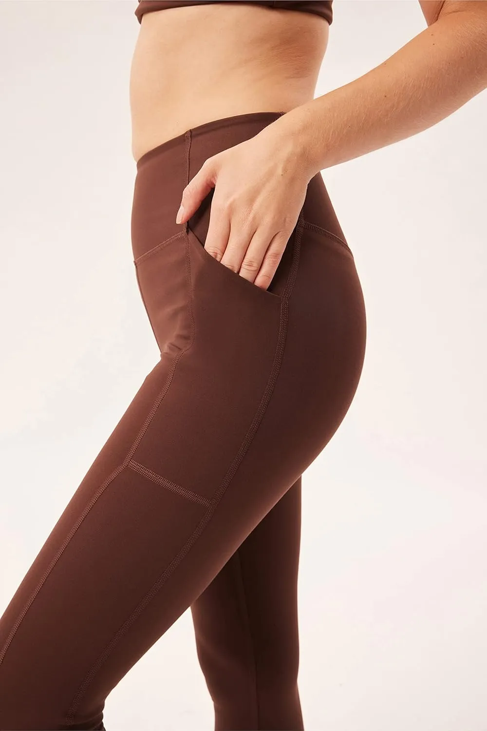 Girlfriend Collective Compression Pocket Leggings for Women, High Rise Waist Pants for Yoga Workout Plus Size 28.5" Inseam
