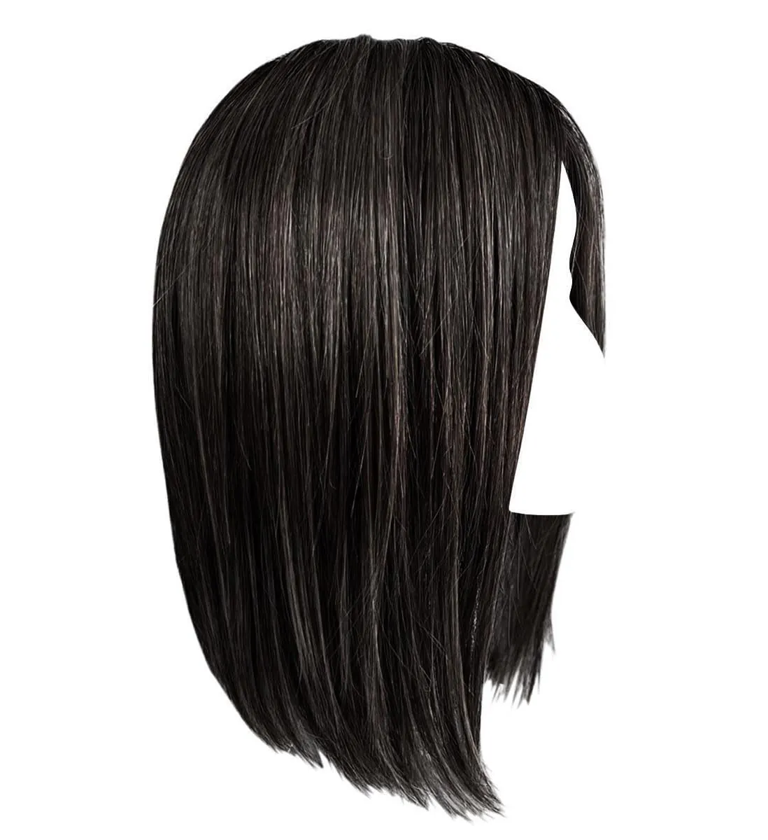 Glam Era Shoulder-Length Bob Wig, Sleek and Trendy With Center Part, Average Cap - GF1-2 Double Espresso