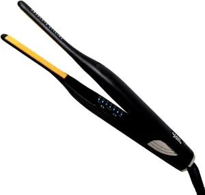 Glampalm Hair Straightener - 0.3" Ceramic Flat Iron, 7 Heat Setting (150°–450°), Fast 10s Heat Up, Korea's No.1 Salon Styling Tool with 3D Swivel Cord & Dual Voltage, Black (GP141)