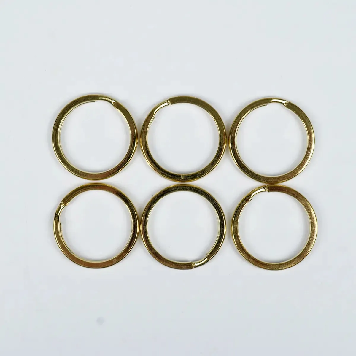 Gold Split Key Ring 7/8 Inch 6 Pack