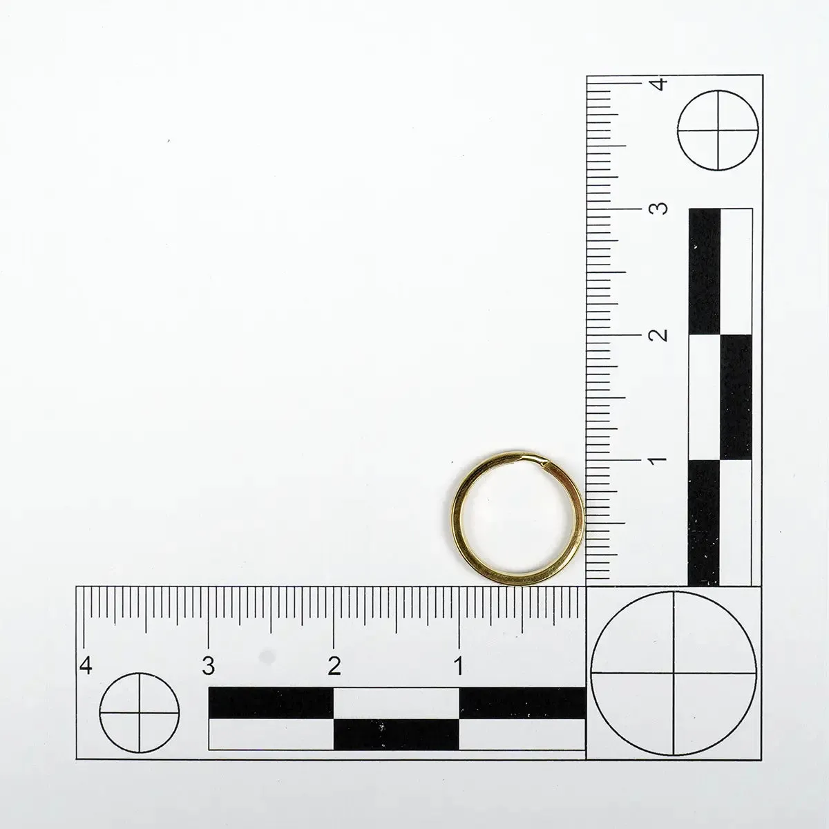 Gold Split Key Ring 7/8 Inch 6 Pack