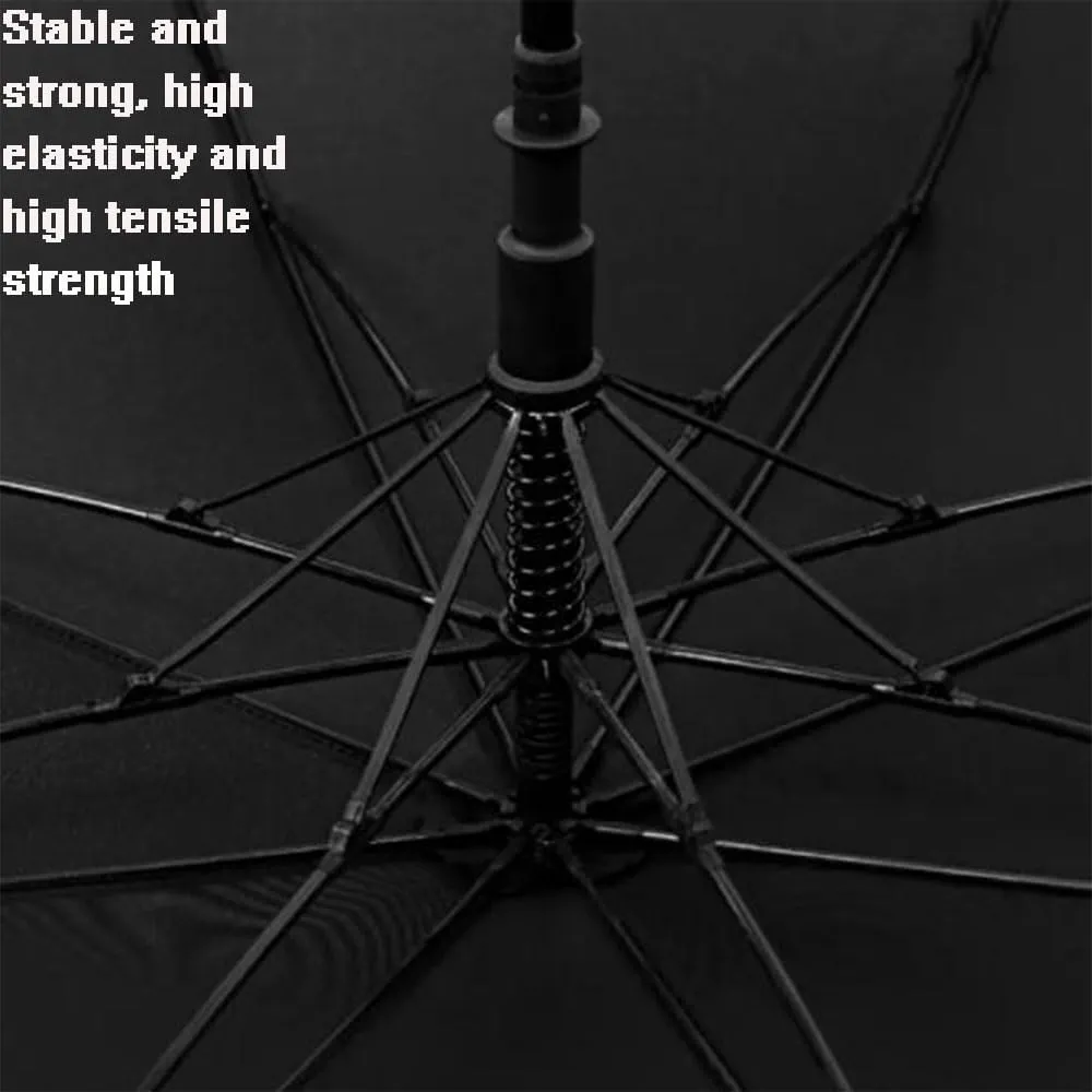 Golf Umbrella Automatic Opening, Large, Windproof, Oversize, Protection, Windproof Canopy, Ventilated Double Canopy, Durable Umbrella. (Coffee)
