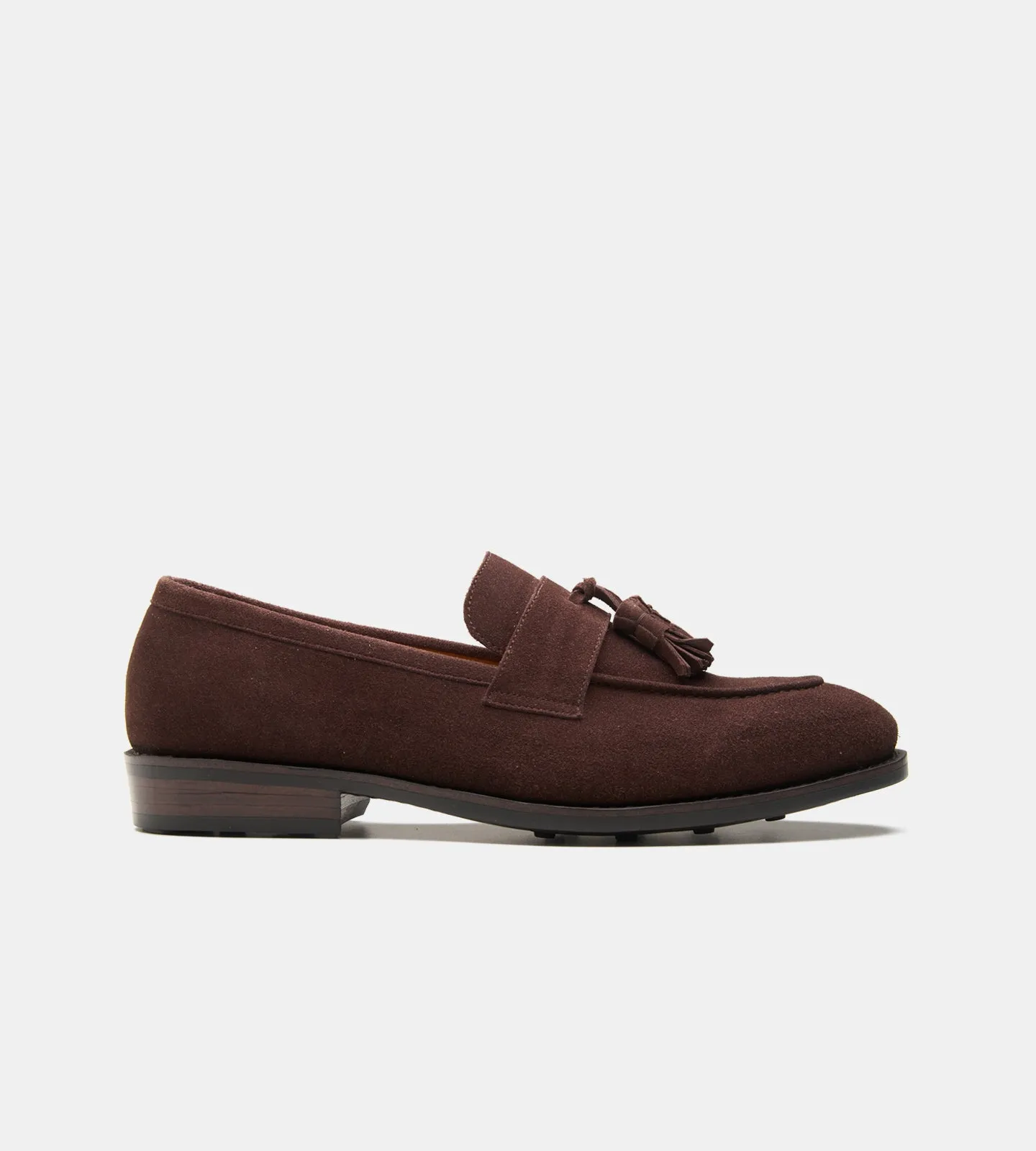 Goodyear Welted Brown Suede Tassel Loafers
