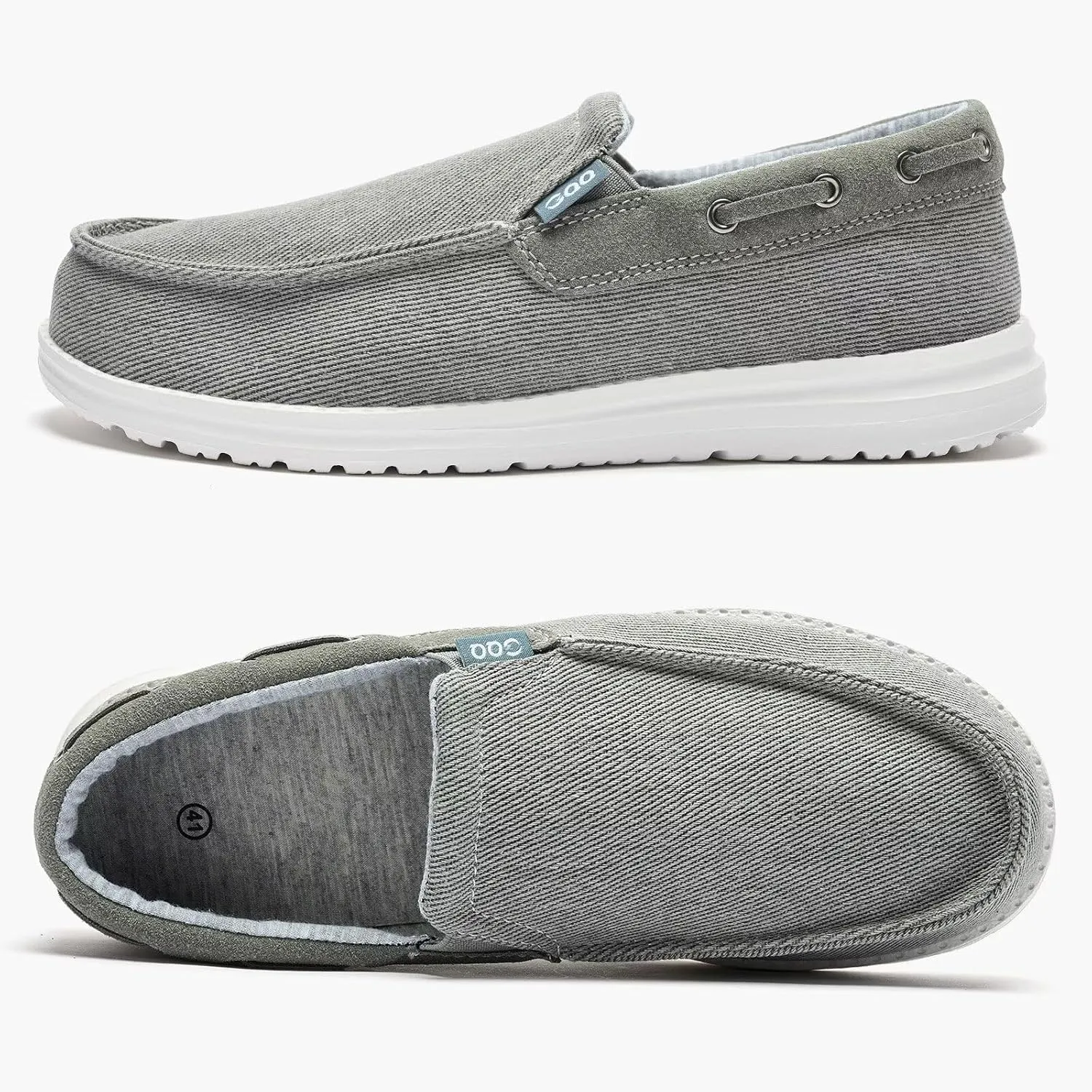 GQQ Mens Slip-on Loafers Casual Shoes - Mens Boat Shoes Comfortable Lightweight Canvas Walking Shoes