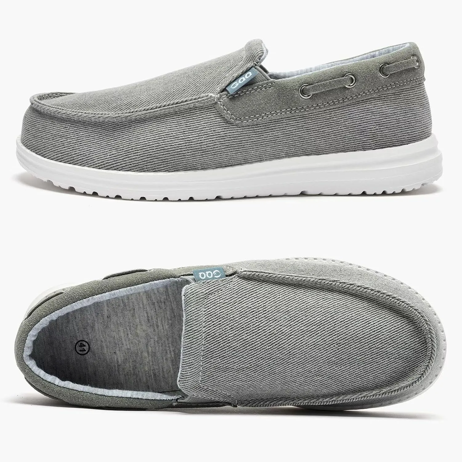 GQQ Mens Slip-on Loafers Casual Shoes - Mens Boat Shoes Comfortable Lightweight Canvas Walking Shoes