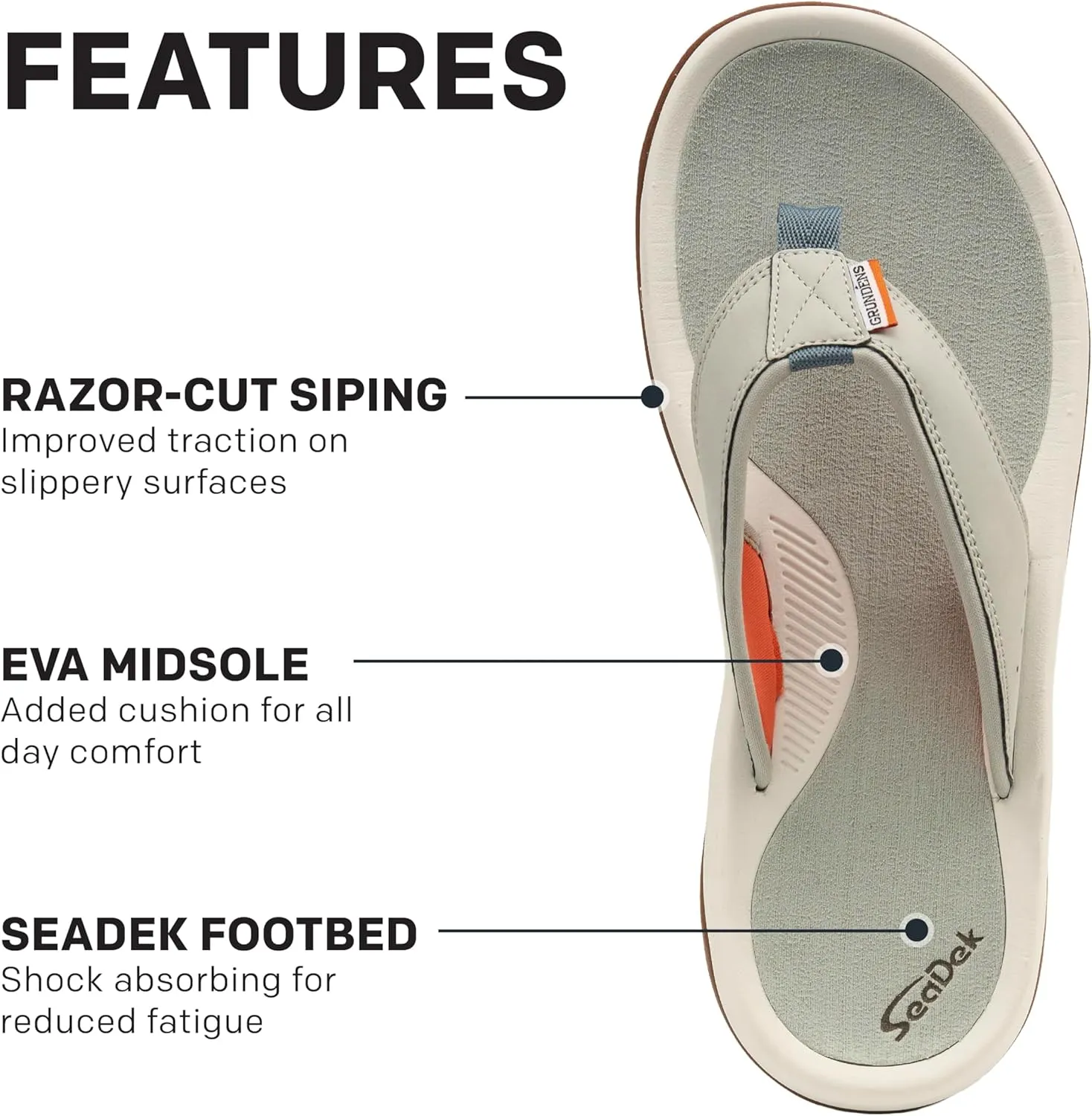 Grundéns Men’s DECK-BOSS Sandal | Durable, Supportive