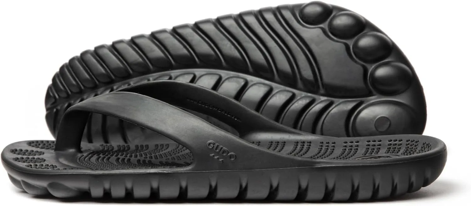 GUDO WORLD Unisex Flip Flop Sandals with Pressure Point Reflexology Stimulation and EVA Foam Supportive Soles For Men and Women