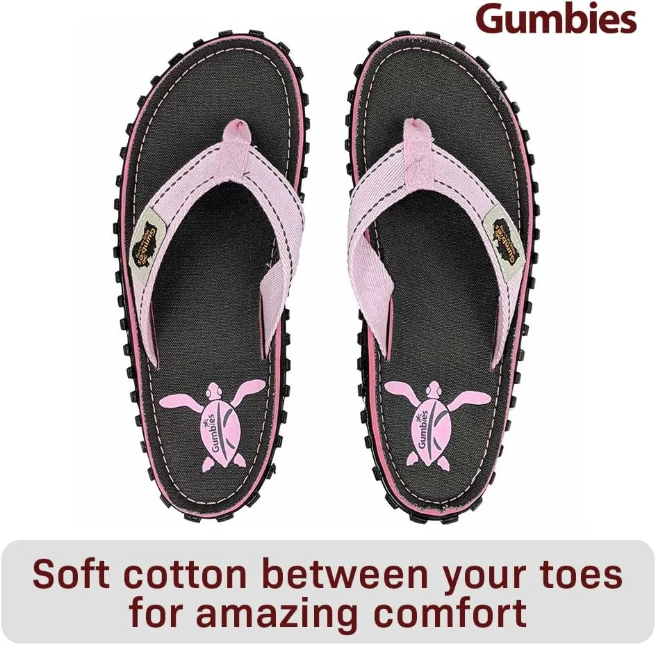 Gumbies Islander Unisex Flip Flops, with Supersoft Cotton Toe Post and Durable Recycled Rubber Sole - Comfort Guaranteed