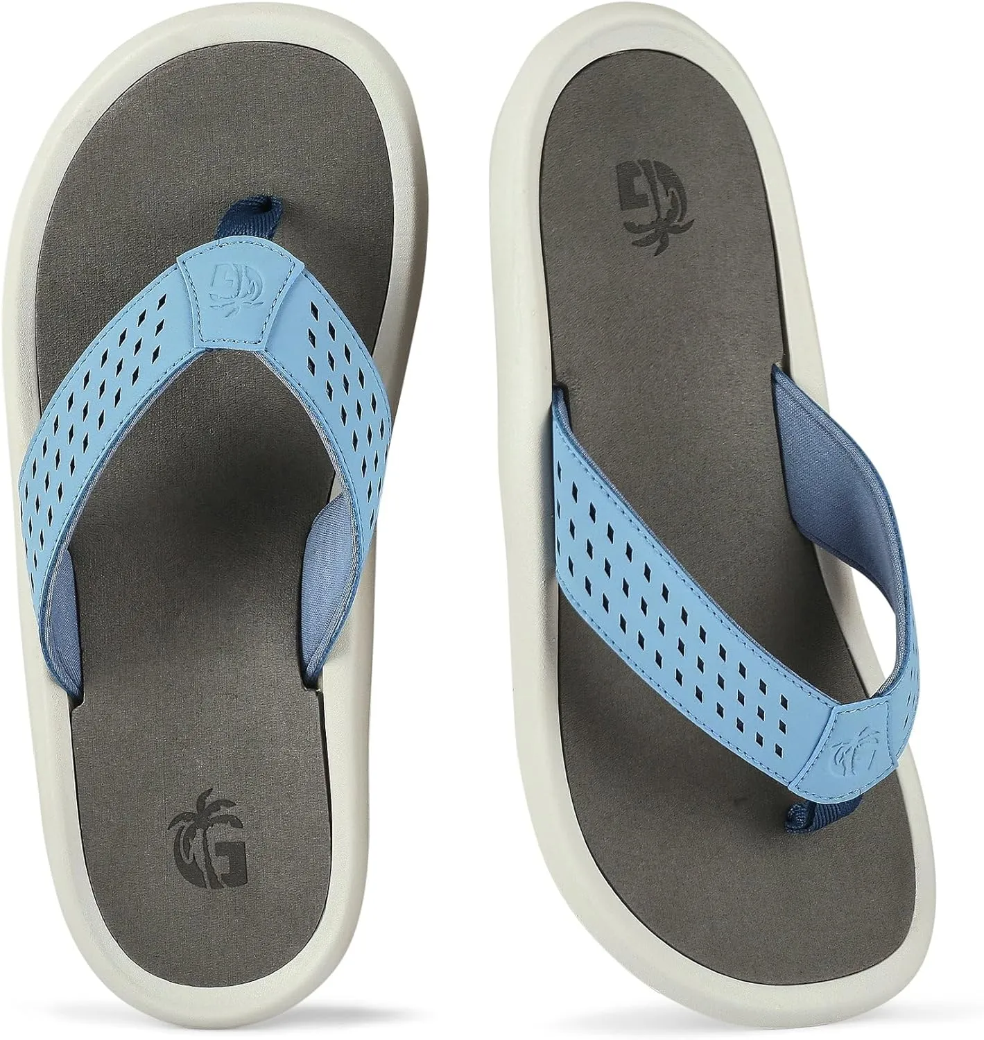 Gumbies Noosa Unisex Flip-Flop, with Arch Support Supersoft Brush EVA Footbed, Soft Cotton Backed Strap & Recycled Rubber Sole - Comfort Guaranteed