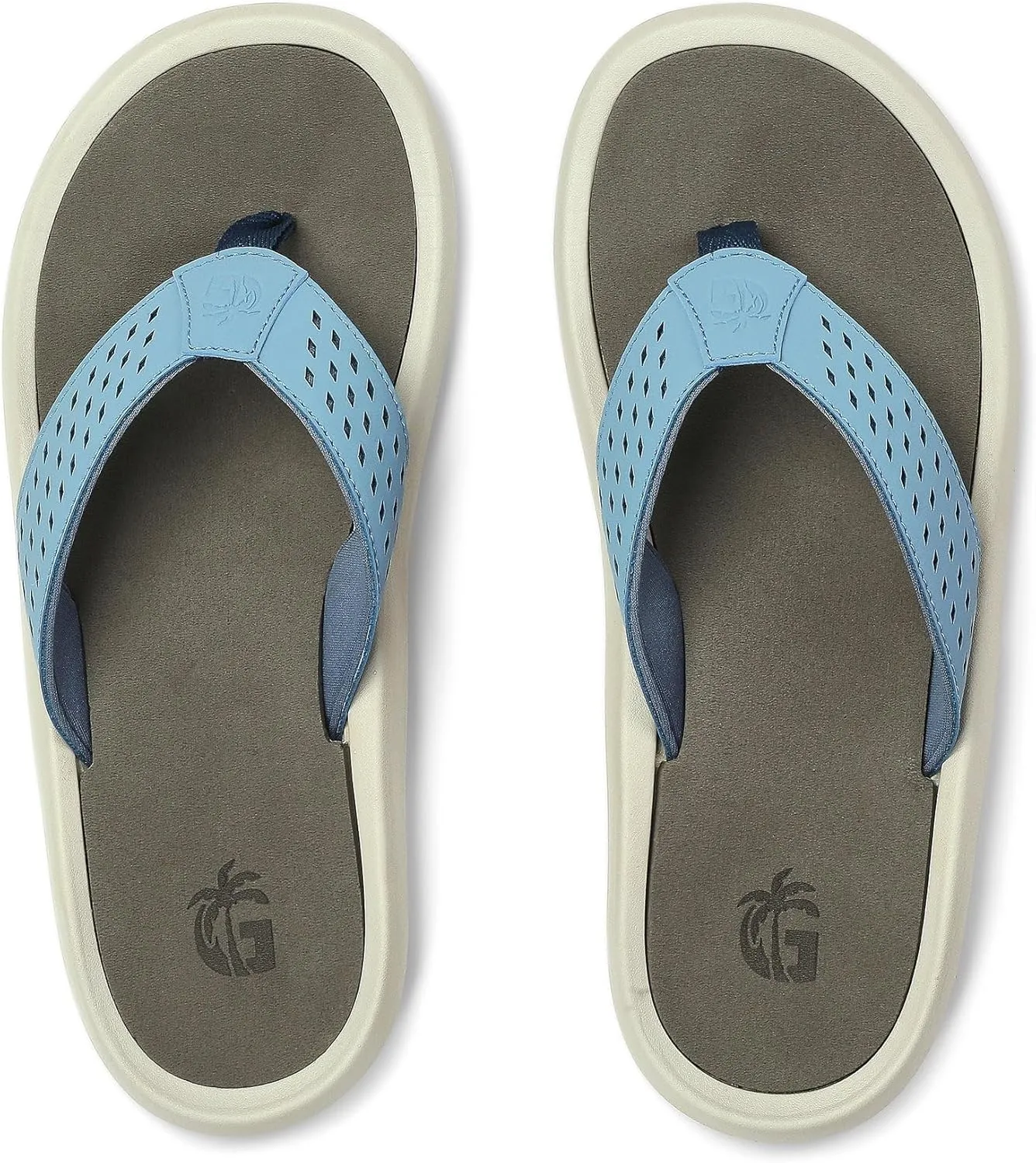 Gumbies Noosa Unisex Flip-Flop, with Arch Support Supersoft Brush EVA Footbed, Soft Cotton Backed Strap & Recycled Rubber Sole - Comfort Guaranteed