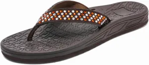 Guyarns Flip Flops Arch Support for Women,Womens Flip Flops with Rhinestone Summer Beach Comfy Thick Slides Sandals